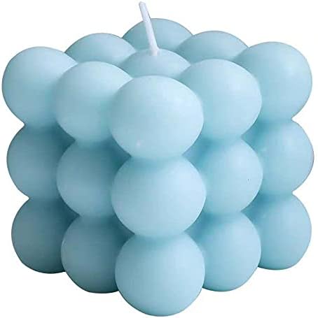 1pcs Bubble Candle Cute Soy Blue Candles Scented Candles Wild Bluebell, Room Boho Decor Living Room Bedroom and Wax Melts Moulds Making